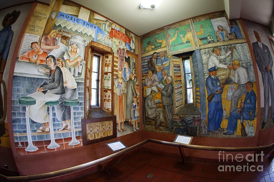 California Industrial Scenes Photograph by Tony Enjoying the Historic Coit Tower Murals