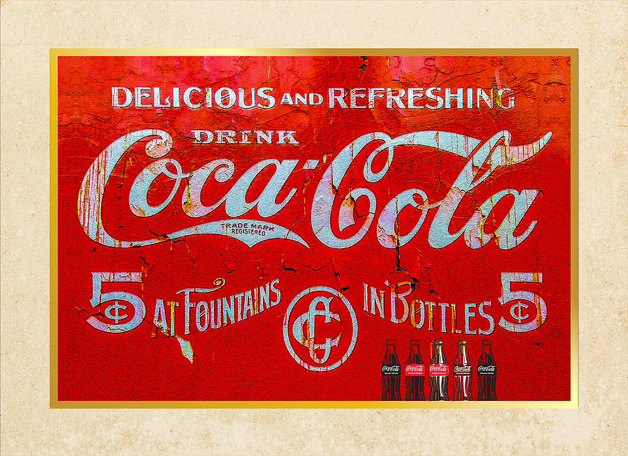 Coke 5 Cents Mixed Media by Pop Art World - Fine Art America