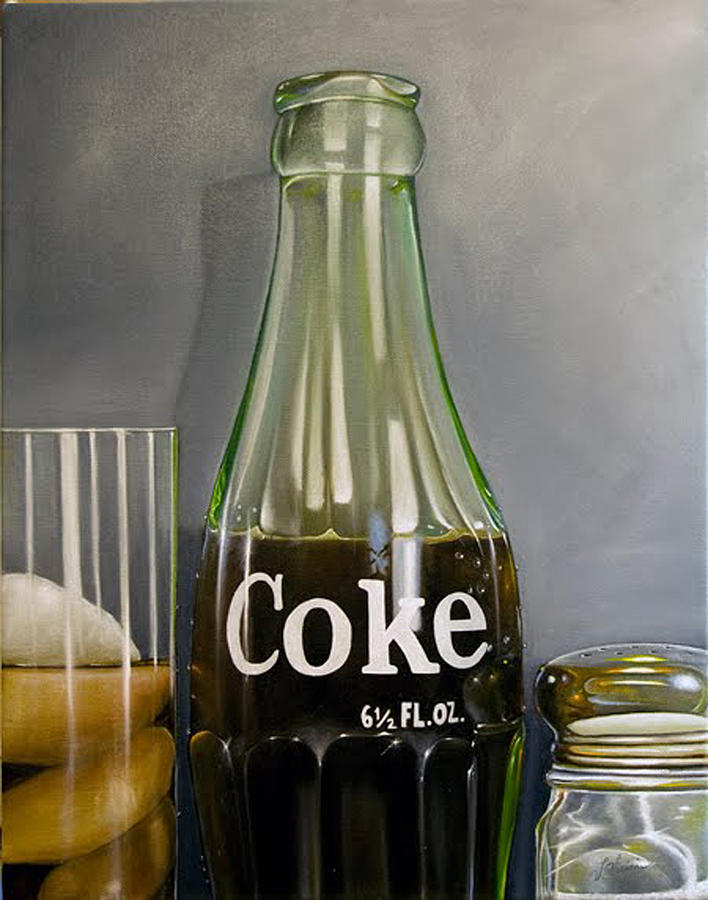 Still Life Painting - Coke and Salt Shaker by Vic Vicini