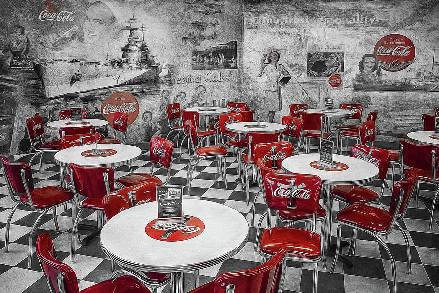Coke Restaurant_Red Photograph by Steve Rich