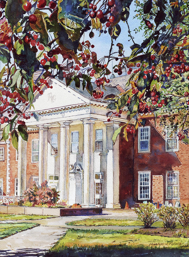 Colby College Roberts Union Painting by Elizabeth Palmer