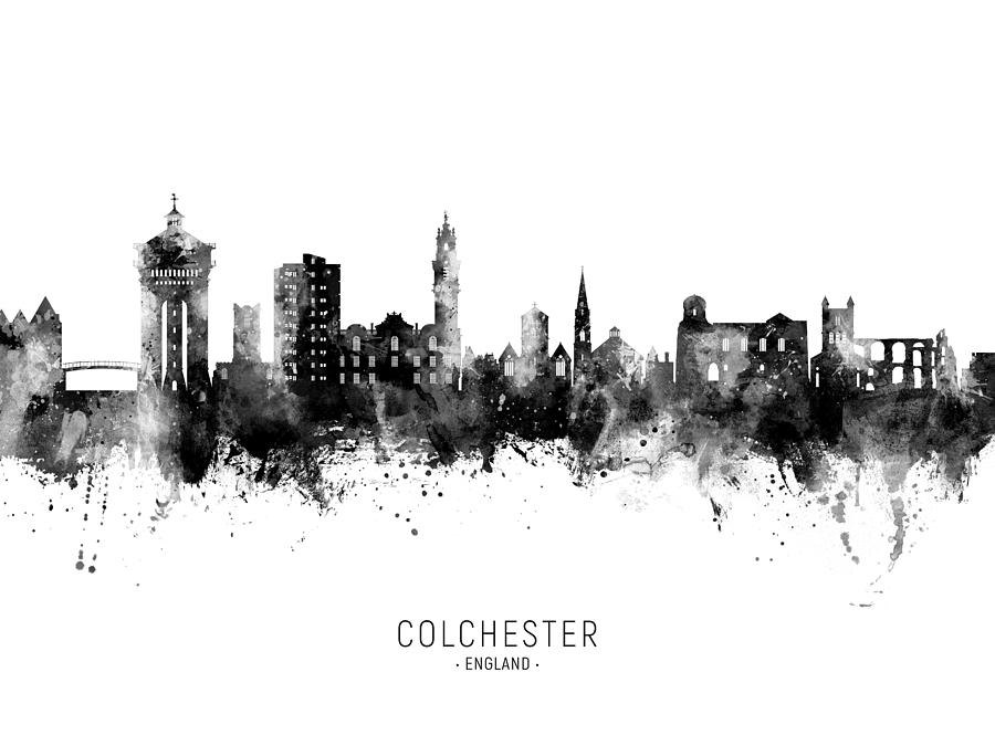 Colchester England Skyline #31 Digital Art by Michael Tompsett
