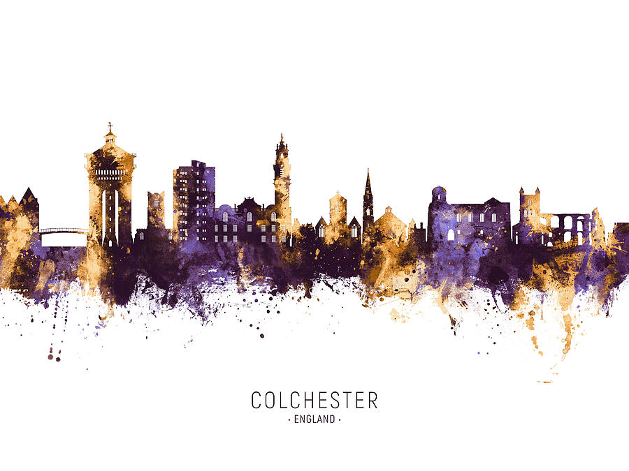 Colchester England Skyline #32 Digital Art by Michael Tompsett