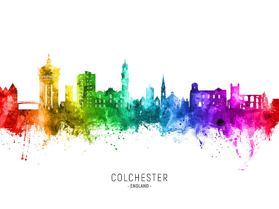 Colchester England Skyline #34 Digital Art by Michael Tompsett