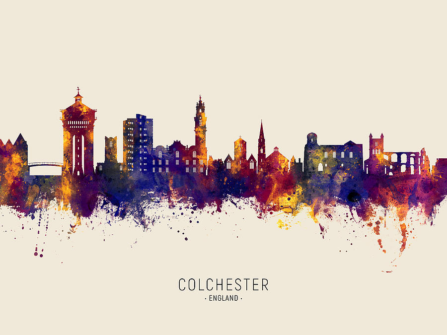 Colchester England Skyline #35 Digital Art by Michael Tompsett