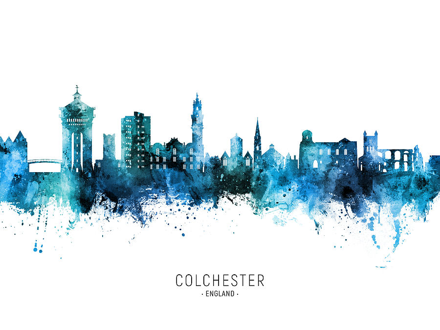Colchester England Skyline #39 Digital Art by Michael Tompsett