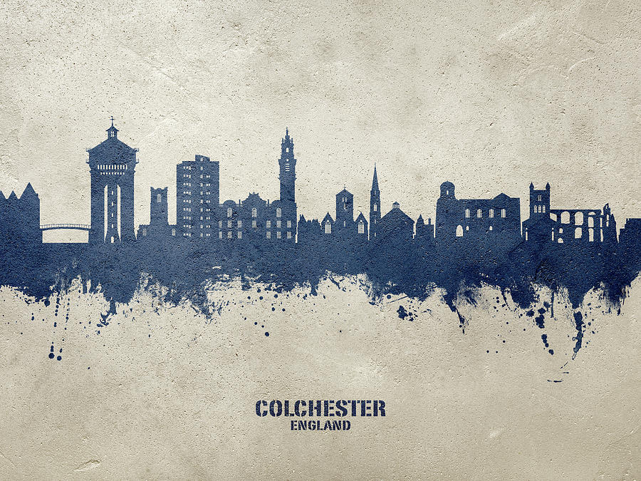Colchester England Skyline #41 Digital Art by Michael Tompsett