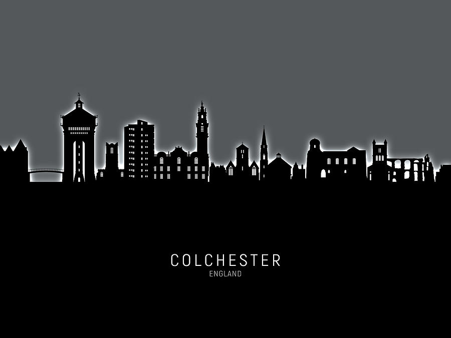 Colchester England Skyline #44 Digital Art by Michael Tompsett