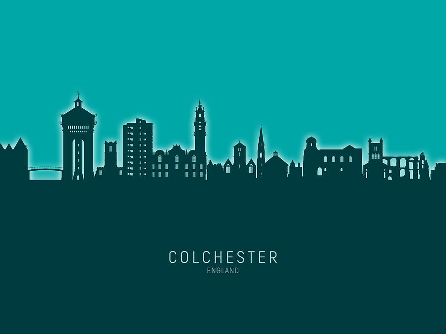 Colchester England Skyline #45 Digital Art by Michael Tompsett