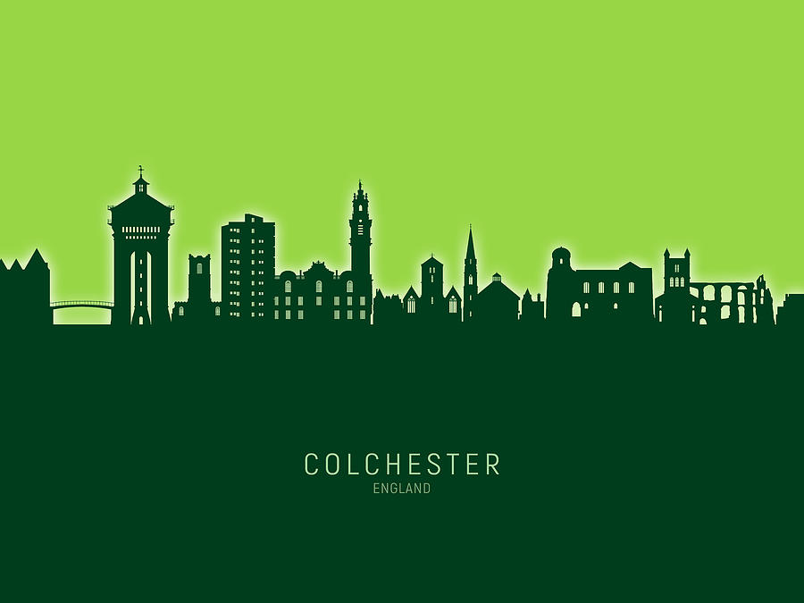 Colchester England Skyline #47 Digital Art by Michael Tompsett