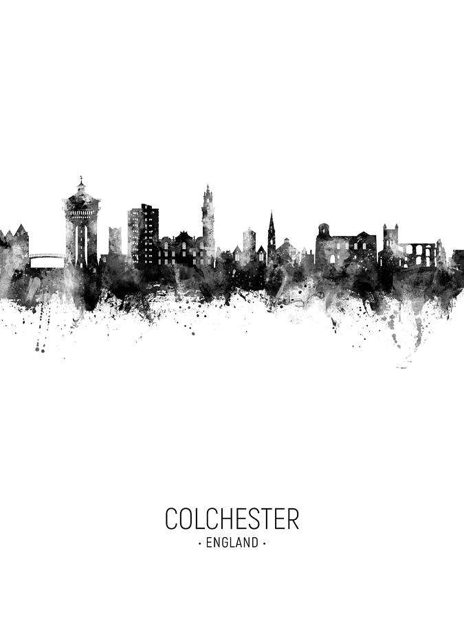 Colchester England Skyline #56 Digital Art by Michael Tompsett