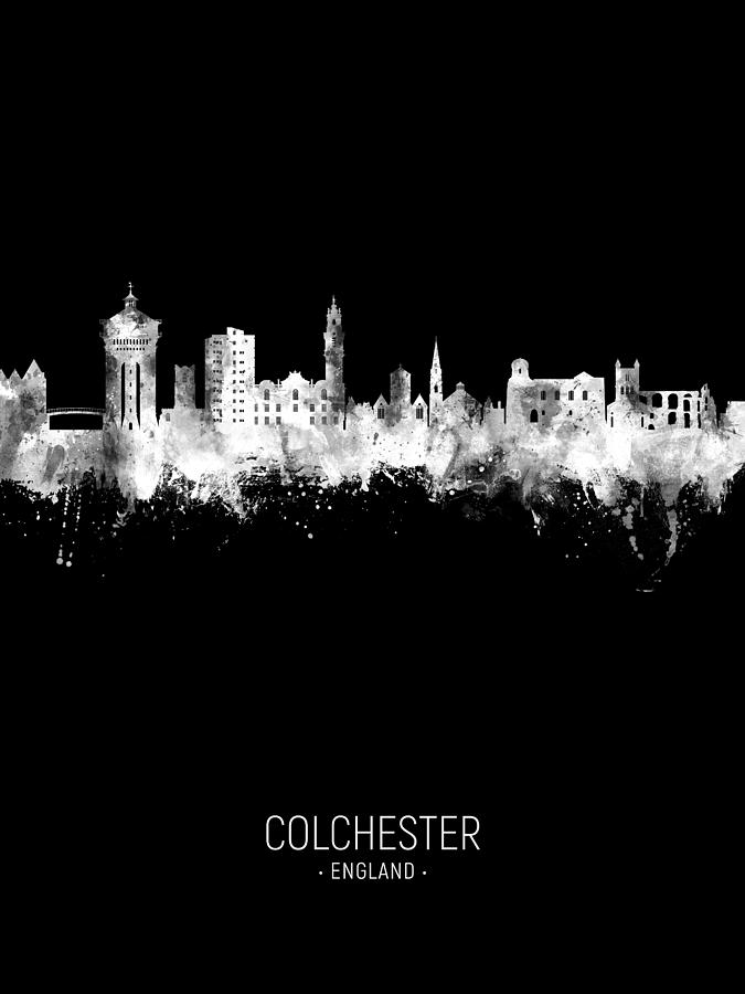 Colchester England Skyline #57 Digital Art by Michael Tompsett