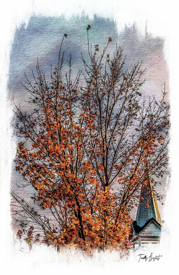 Cold Autumn Prayers w/ Dream Vignette Border Photograph by Tammy Bryant