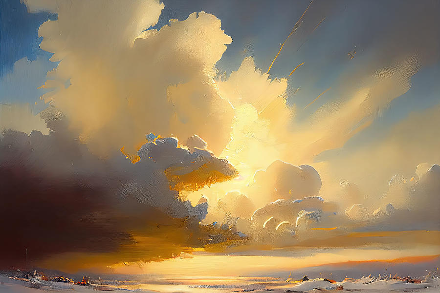 Cold Clouds Painting by Matt Black - Fine Art America