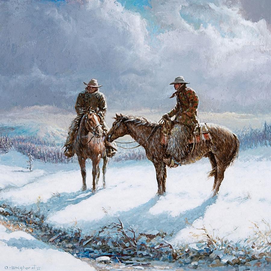 Cold Conference Western Art Digital Art by Oleg Wieghorst