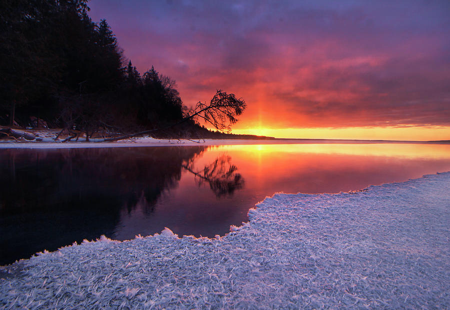 Cold Creek Icy Sunrise Photograph by Ron Wiltse
