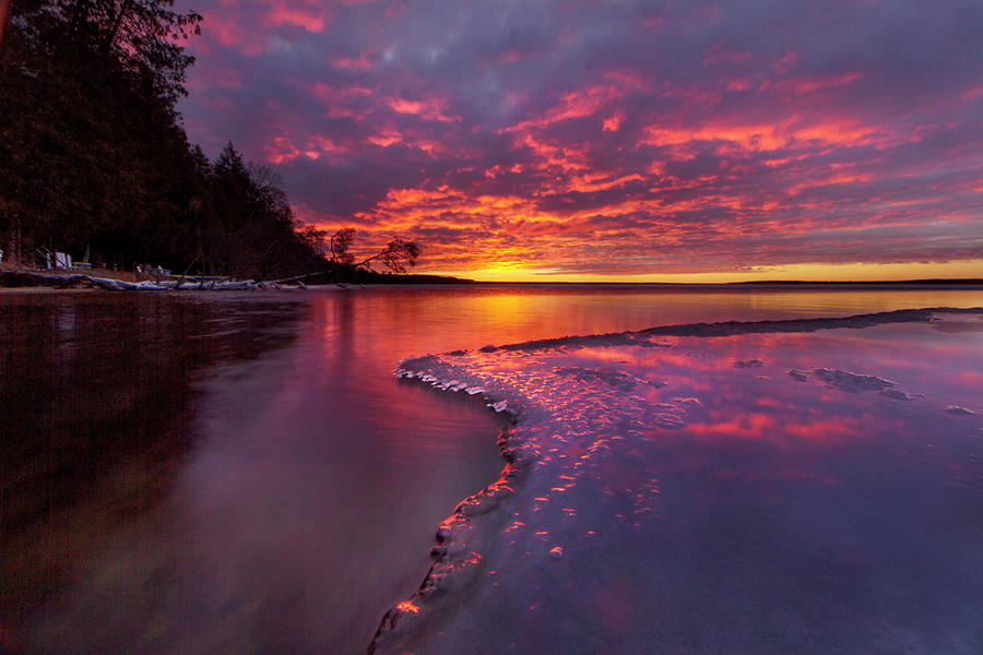 Cold Creek Magenta Sunrise Photograph by Ron Wiltse