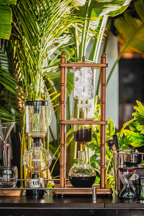 Cold Drip Coffee Tower With Soft-focus And Over Light In The Background Photograph by Yalcinsonat1