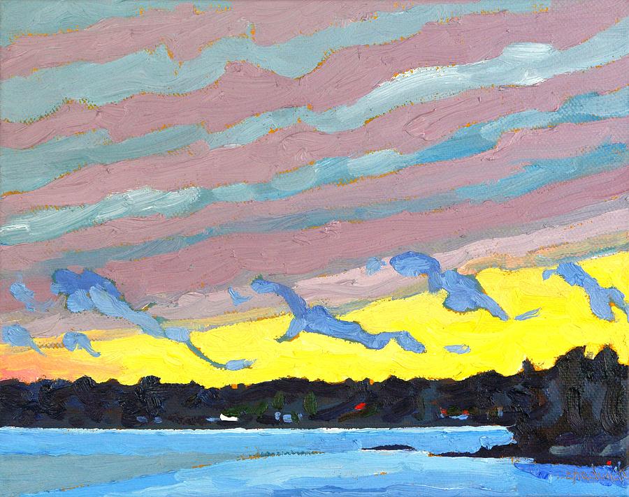 Cold Frontal Deformation Zone Sunset Painting by Phil Chadwick