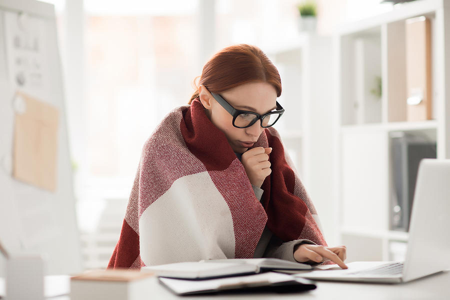 Cold in office Photograph by Shironosov