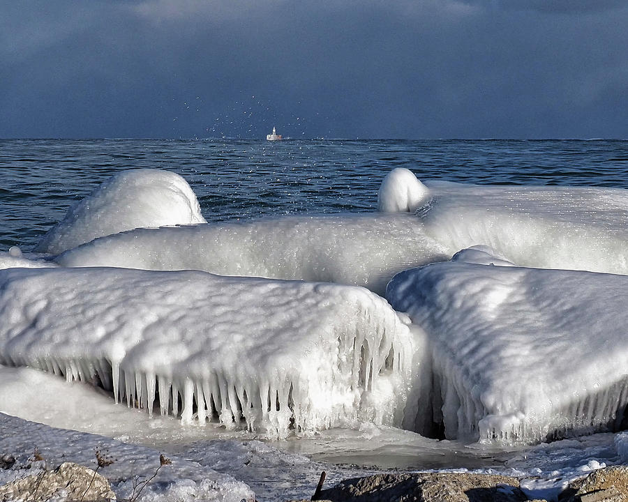 Cold Lake Michigan Photograph by Scott Olsen