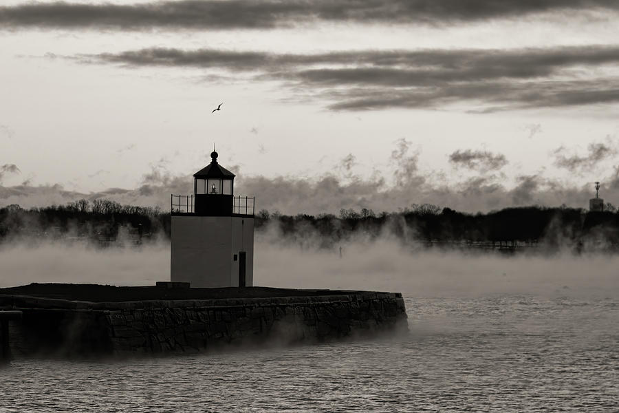 Cold Morning on Salem Harbor Photograph by Jeff Folger