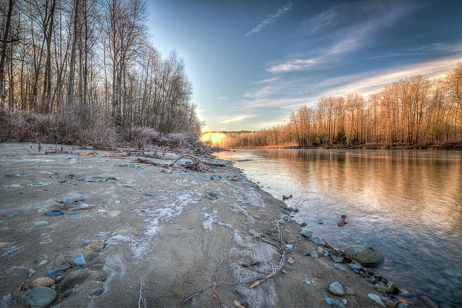 Cold Morning on the Skykomish River Photograph by Spencer McDonald