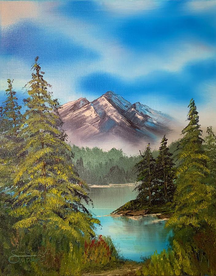 Cold Mountain Lake Painting By Stephen Adams 