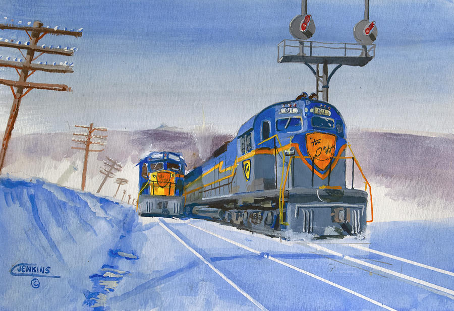 Train Painting - Cold Snap by Christopher Jenkins