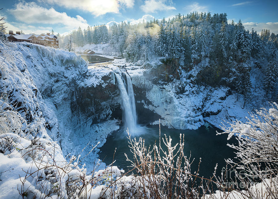 Cold Snoqualmie Falls Photograph by Inge Johnsson