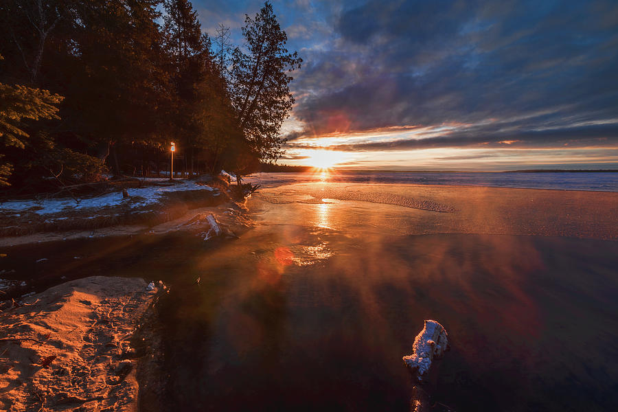 Cold Water Sunrise Photograph by Joe Holley