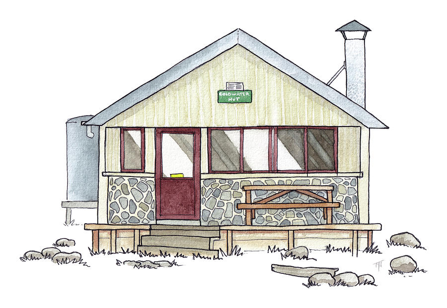 Coldwater Hut - Angelus Circuit Painting by Tom Napper
