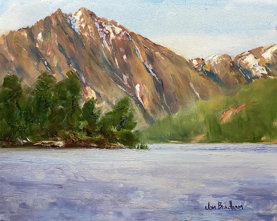 Coldwater Lake Rusty Hills Painting by Jon Bradham