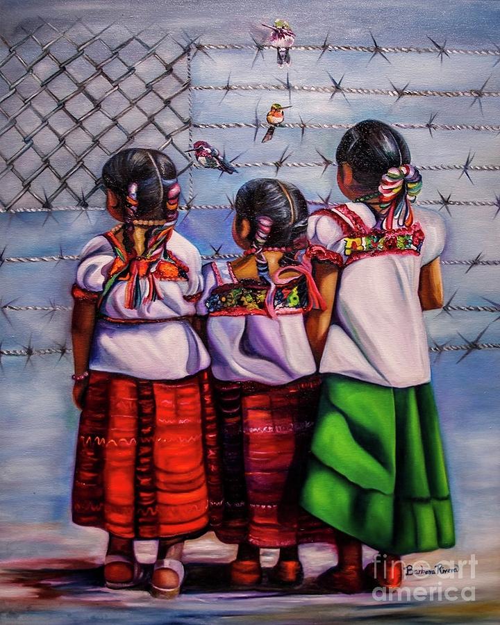 Cultural Painting - Colibreses by Barbara Rivera