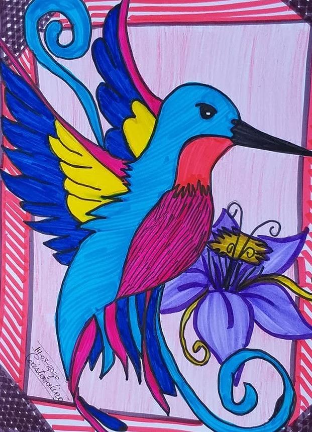 Colibri Painting by Cristy Hererra - Fine Art America