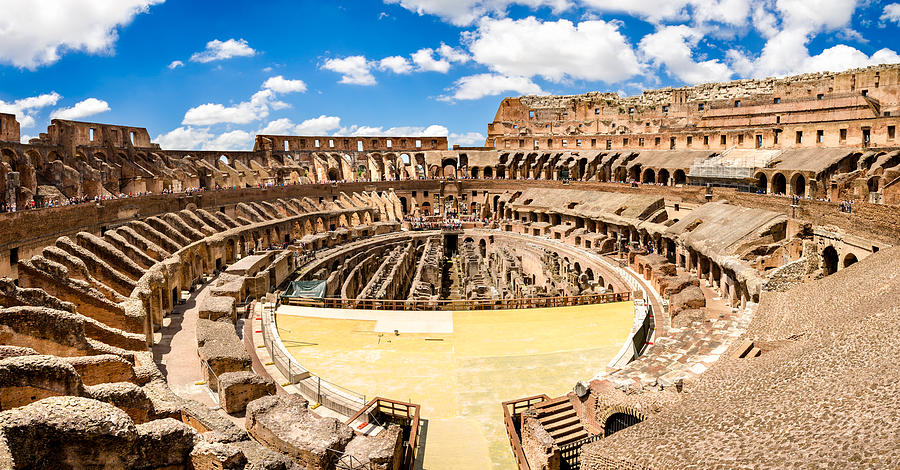 Coliseum panorama Photograph by by Ruhey