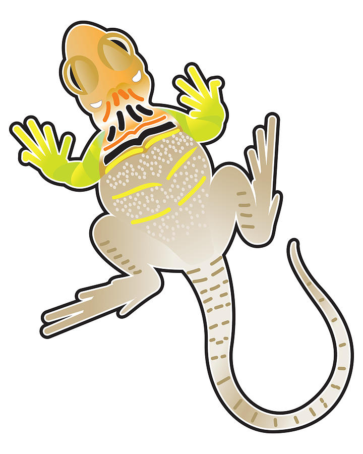 Collared Lizard Digital Art by Gene Bollig