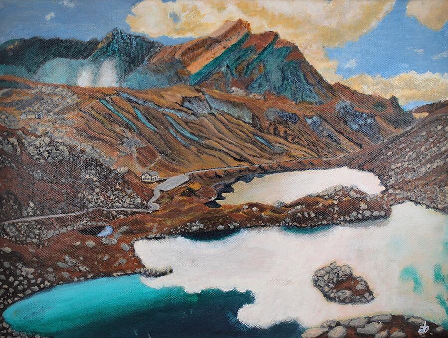 Colle del Nivolet Painting by Angela Brunson Colle del Nivolet Painting by Angela Brunson