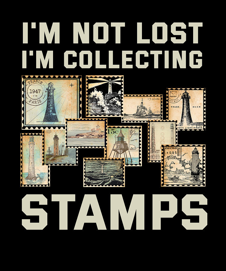 Vintage Digital Art - Collecting Stamps Collector Philatelist by Me