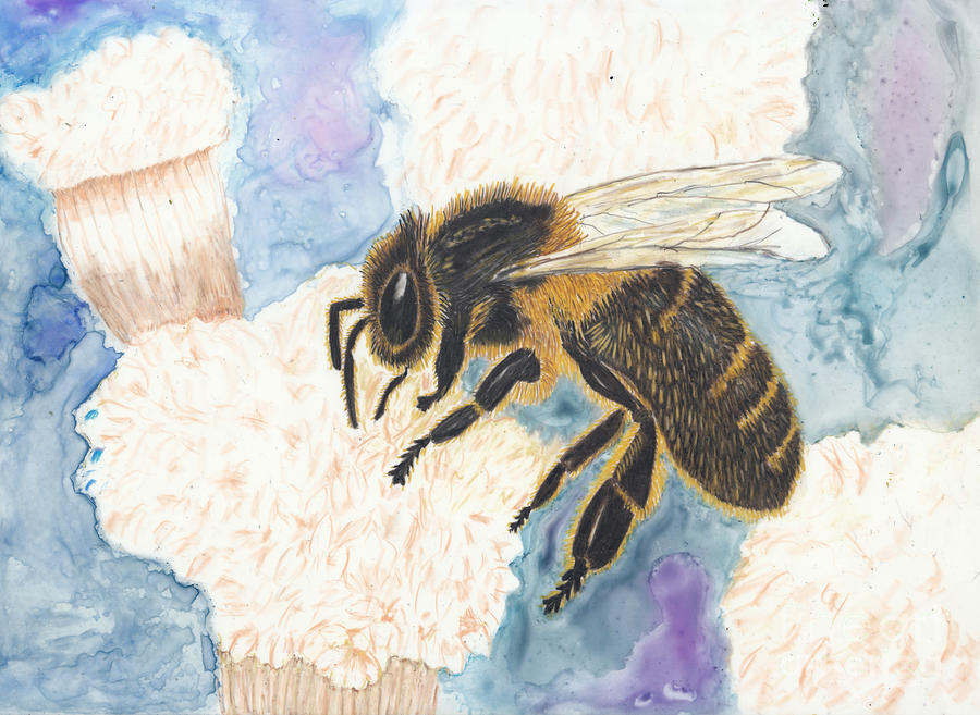 Collection Agent - Honey Bee On Flower Painting