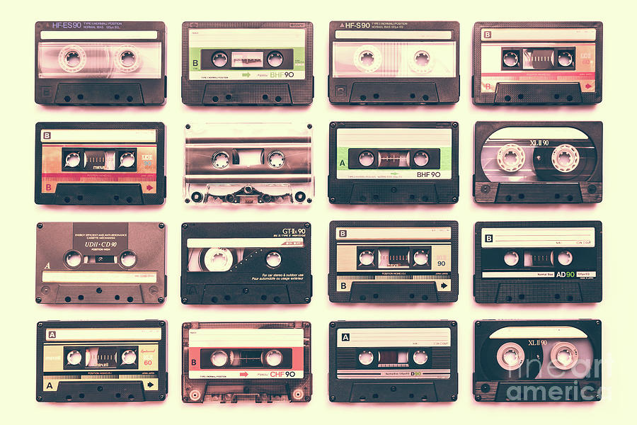 Collection of cassette tapes Photograph by Delphimages Photo Creations