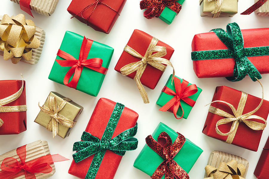 Collection Of Colorful Christmas Gifts Photograph by OpheliaX