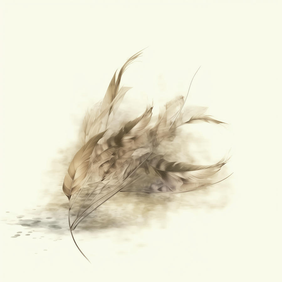 Collection of Multiple Loose Feathers Digital Art by Yo Pedro