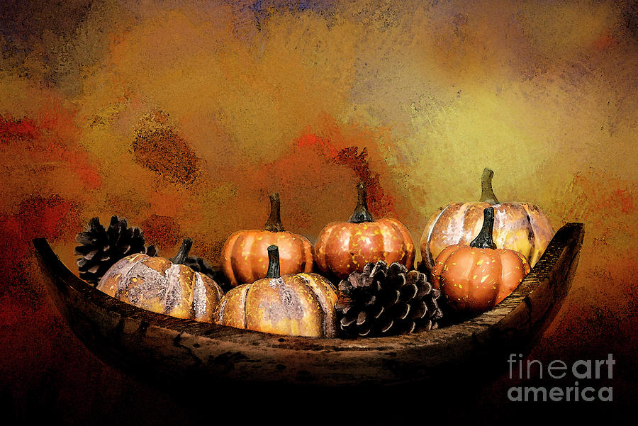 Decoration Mixed Media - Collection of Pumpkins by Ed Taylor