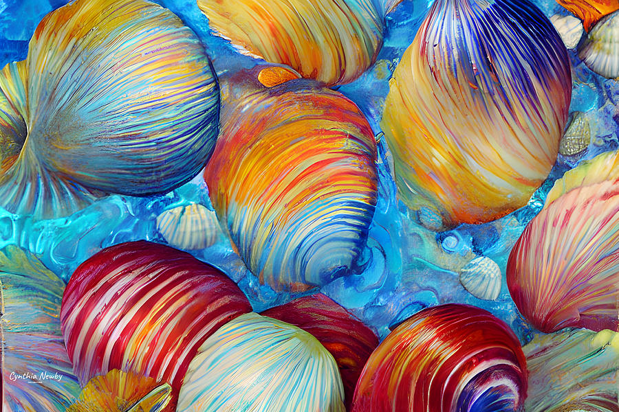Collection of Shells v2 Digital Art by Cindys Creative Corner