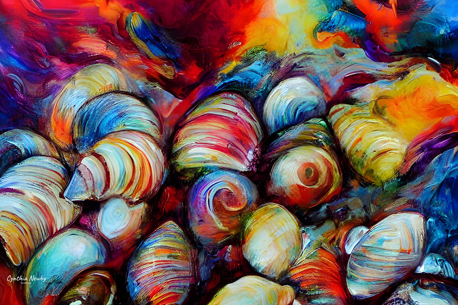 Collection of Shells v3 Digital Art by Cindys Creative Corner