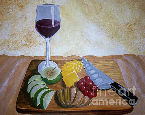 College Charcuterie Painting by Nicole Robles