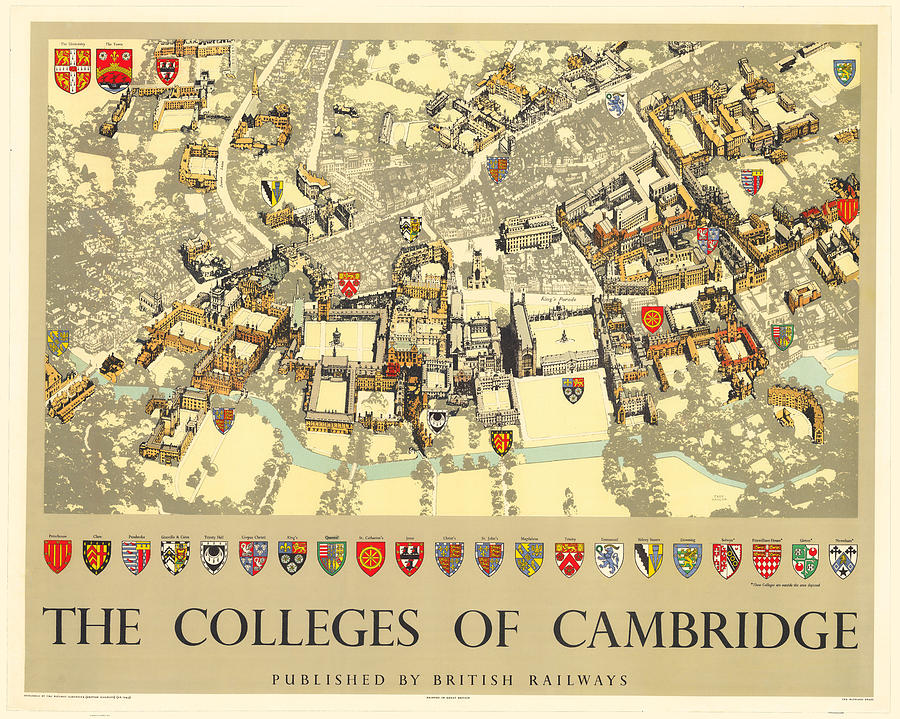 Colleges Of Cambridge Map Digital Art By Owl Gallery Fine Art America   Colleges Of Cambridge Map Owl Gallery 