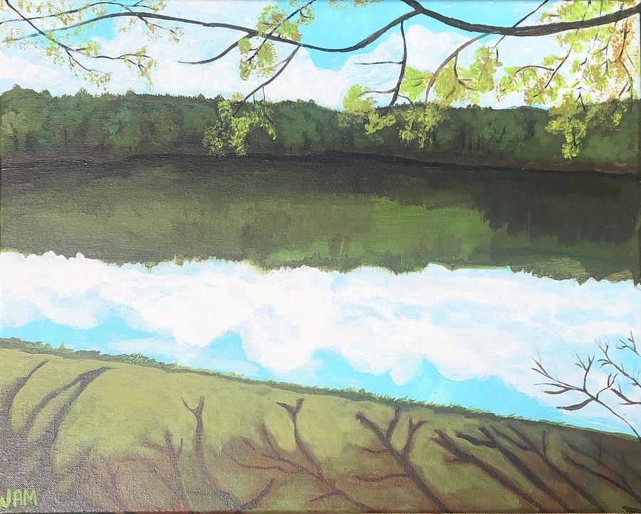 Collins Pond Painting by Jam Art
