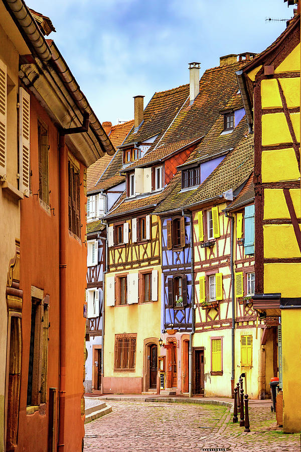 Colmar, narrow street. Alsace Photograph by Stefano Orazzini